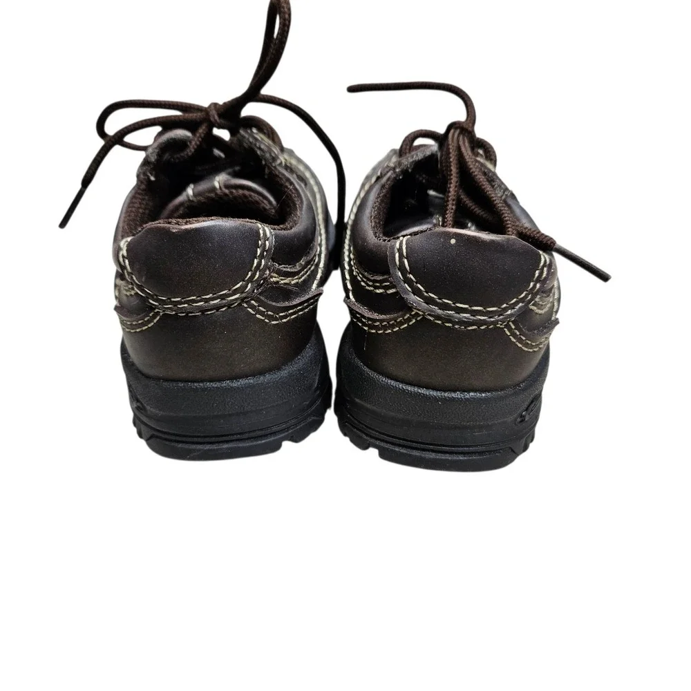 Graphite Brown Leather‎ Oxford Dress Shoes Toddler Lace Up Casual Size 6M